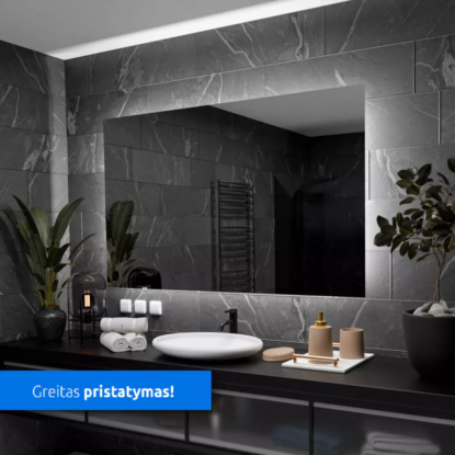 Stačiakampis LED Apšviestas Veidrodis – Modelis Dubai