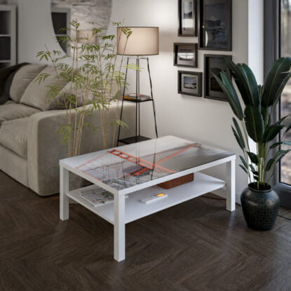 Stiklinis Stalviršis Ikea 90x55 cm