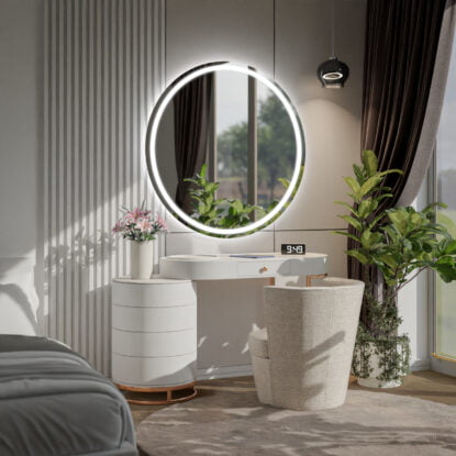 Apvalus Veidrodis su LED - London