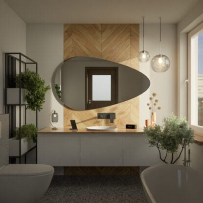 Stylowe lustro nieregularne Malaga – Alasta