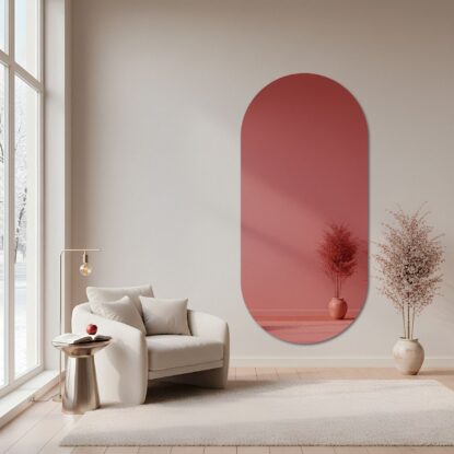 Ovalus veidrodis – purpurinis