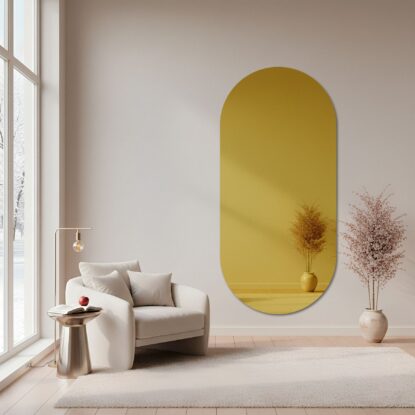 Ovalus veidrodis – auksinis